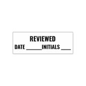 ÜBERPRÜFT | Datum | Initialen Permastempel (Design)
