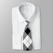Überprüfter Schwarzweiss-Hintergrund Krawatte (Gebunden)
