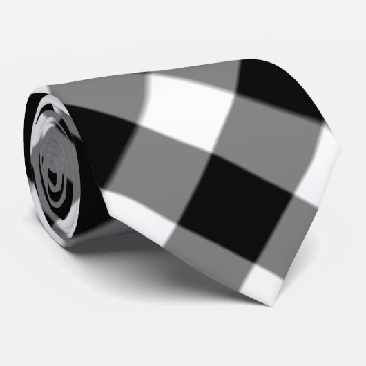 Überprüfter Schwarzweiss-Hintergrund Krawatte (Gerollt)