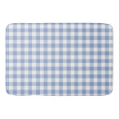 Überprüftes blaues Gingham-Classic-Muster Badematte (Vorderseite)