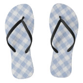 Überprüftes blaues Gingham-Classic-Muster Badesandalen (Fußbett)