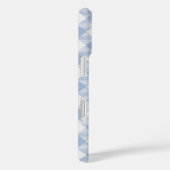 Überprüftes blaues Gingham-Classic-Muster Case-Mate iPhone Hülle (Rückseite / Rechts)