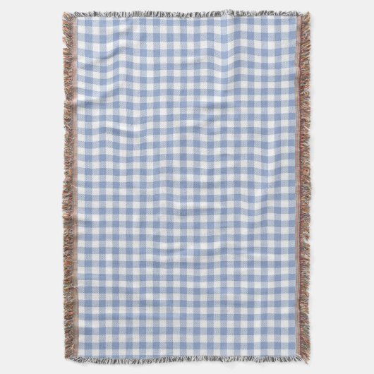 Überprüftes blaues Gingham-Classic-Muster Decke (Vorderseite Vertikal)