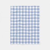 Überprüftes blaues Gingham-Classic-Muster Fleecedecke (Vorderseite)