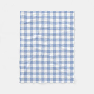 Überprüftes blaues Gingham-Classic-Muster Fleecedecke