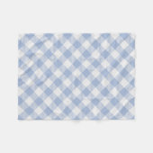 Überprüftes blaues Gingham-Classic-Muster Fleecedecke (Vorderseite (Horizontal))