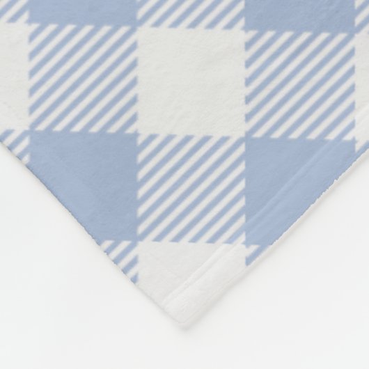 Überprüftes blaues Gingham-Classic-Muster Fleecedecke (Ecke)