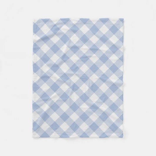 Überprüftes blaues Gingham-Classic-Muster Fleecedecke (Vorderseite)
