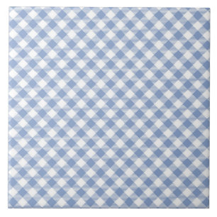 Überprüftes blaues Gingham-Classic-Muster Fliese