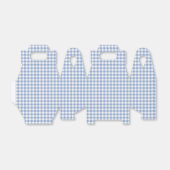 Überprüftes blaues Gingham-Classic-Muster Geschenkschachtel (Ungefaltet)
