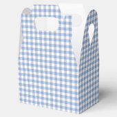 Überprüftes blaues Gingham-Classic-Muster Geschenkschachtel (Geöffnet)