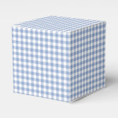 Überprüftes blaues Gingham-Classic-Muster Geschenkschachtel (Vorderseite)