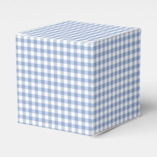 Überprüftes blaues Gingham-Classic-Muster Geschenkschachtel