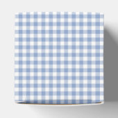 Überprüftes blaues Gingham-Classic-Muster Geschenkschachtel (Oben)
