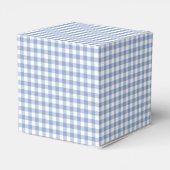 Überprüftes blaues Gingham-Classic-Muster Geschenkschachtel (Rückseite)