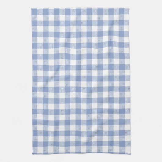 Überprüftes blaues Gingham-Classic-Muster Geschirrtuch (Vertikal)