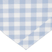 Überprüftes blaues Gingham-Classic-Muster Kurzer Tischläufer (Ecke)