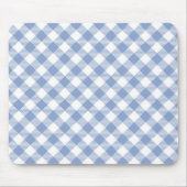 Überprüftes blaues Gingham-Classic-Muster Mousepad (Vorne)