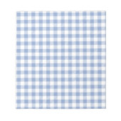 Überprüftes blaues Gingham-Classic-Muster Notizblock (Vorderseite)