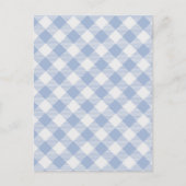 Überprüftes blaues Gingham-Classic-Muster Postkarte (Vorderseite)