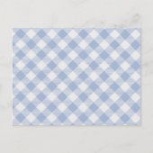Überprüftes blaues Gingham-Classic-Muster Postkarte (Vorderseite)