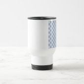 Überprüftes blaues Gingham-Classic-Muster Reisebecher (Mittel)