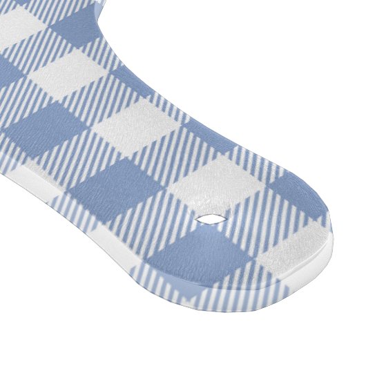 Überprüftes blaues Gingham-Classic-Muster Schneidebrett (Ecke)