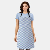 Überprüftes blaues Gingham-Classic-Muster Schürze (Getragen)