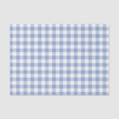 Überprüftes blaues Gingham-Classic-Muster Seidenpapier (Vorderseite)