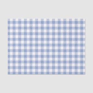 Überprüftes blaues Gingham-Classic-Muster Seidenpapier