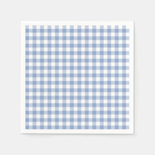 Überprüftes blaues Gingham-Classic-Muster Serviette