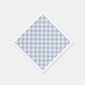 Überprüftes blaues Gingham-Classic-Muster Serviette (Ecke)