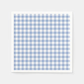 Überprüftes blaues Gingham-Classic-Muster Serviette (Vorderseite)