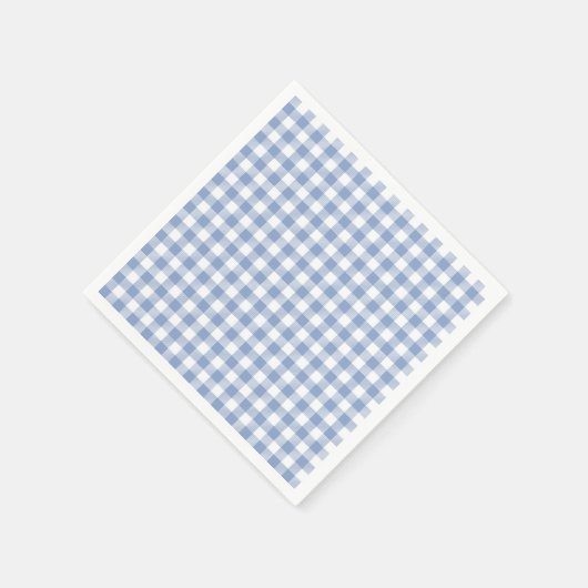Überprüftes blaues Gingham-Classic-Muster Serviette (Ecke)