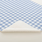 Überprüftes blaues Gingham-Classic-Muster Sherpadecke (3/4)