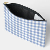 Überprüftes blaues Gingham-Classic-Muster Zubehörtasche (Offen)