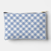 Überprüftes blaues Gingham-Classic-Muster Zubehörtasche (Rückseite)