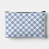 Überprüftes blaues Gingham-Classic-Muster Zubehörtasche (Vorderseite)