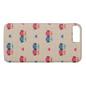 Überprüftes Muster mit Liebeeulen Case-Mate iPhone Hülle (Rückseite (Horizontal))