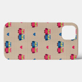 Überprüftes Muster mit Liebeeulen Case-Mate iPhone Hülle (Rückseite (Horizontal))