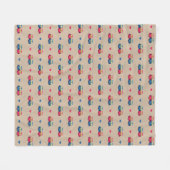 Überprüftes Muster mit Liebeeulen Fleecedecke (Vorderseite (Horizontal))