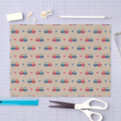 Überprüftes Muster mit Liebeeulen Seidenpapier (Handwerk)