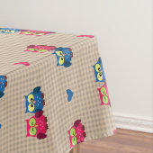 Überprüftes Muster mit Liebeeulen Tischdecke (Beispiel)