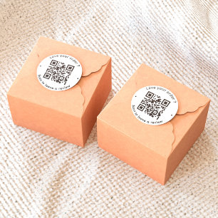 Überprüfung der Geschäftstätigkeit mit QR-Code Runder Aufkleber