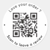 Überprüfung der Geschäftstätigkeit mit QR-Code Runder Aufkleber (Vorderseite)