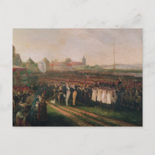 Überprüfung der Nationalgarde und des Feuers Postkarte