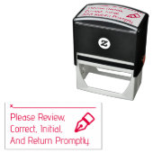 Überprüfung der Rubber-Briefmarke der Schulzuweisu Permastempel (Beispiel)