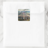 Überprüfung der Truppen Quadratischer Aufkleber (Tasche)