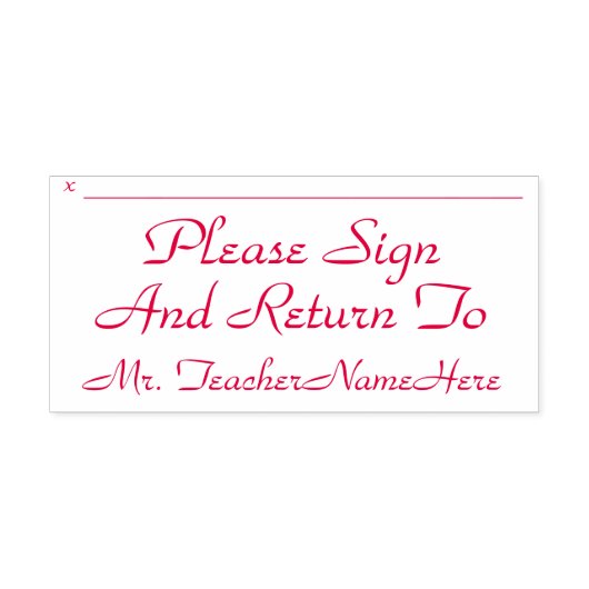 Überprüfung der Zuordnung und Name des Lehrers Rub Permastempel (Design)