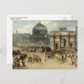 Überprüfung des Militärs unter dem Kaiserreich Postkarte (Vorne/Hinten)